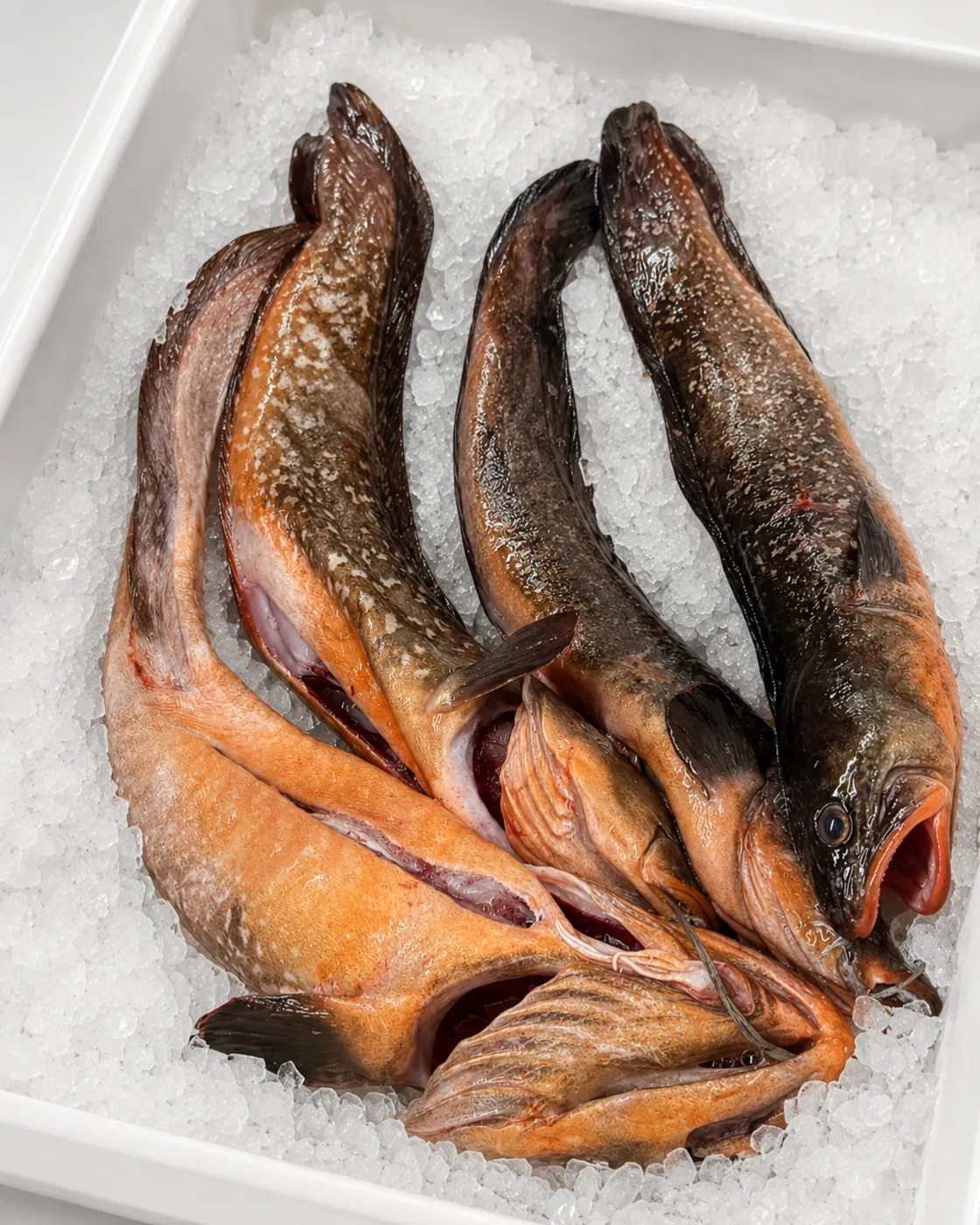 Congrio fresco sobre hielo, Mariscos Maluko